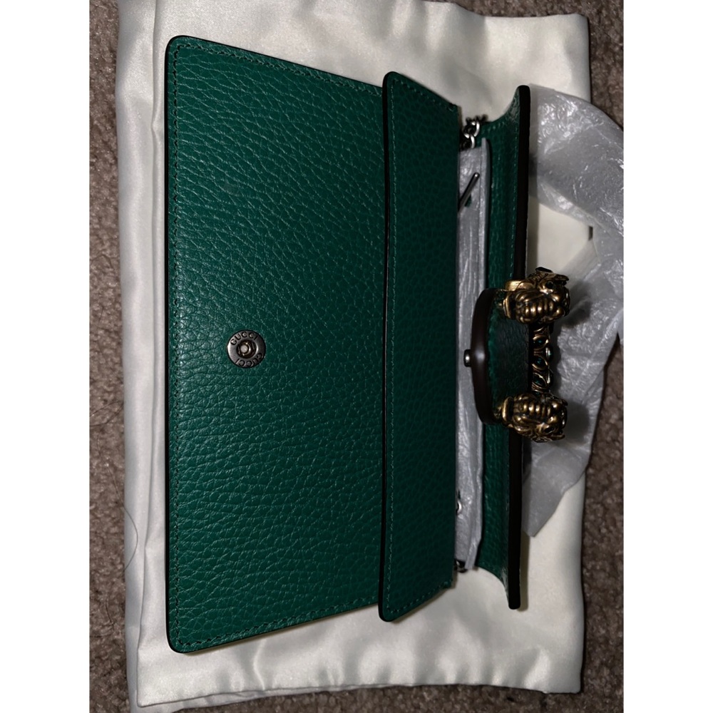 SOLD‼️ Gucci Green Dionysus Leather Super Mini - Picture 2 of 8